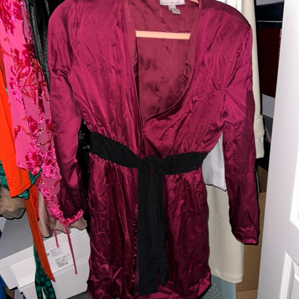 Beautiful satin blazer dress from Fleur du Mal. So sexy and classy.